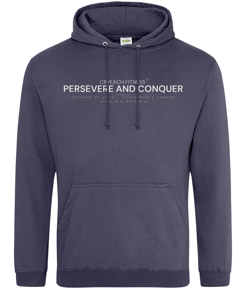 PERSEVERE AND CONQUER ESSENTIAL HOODIE