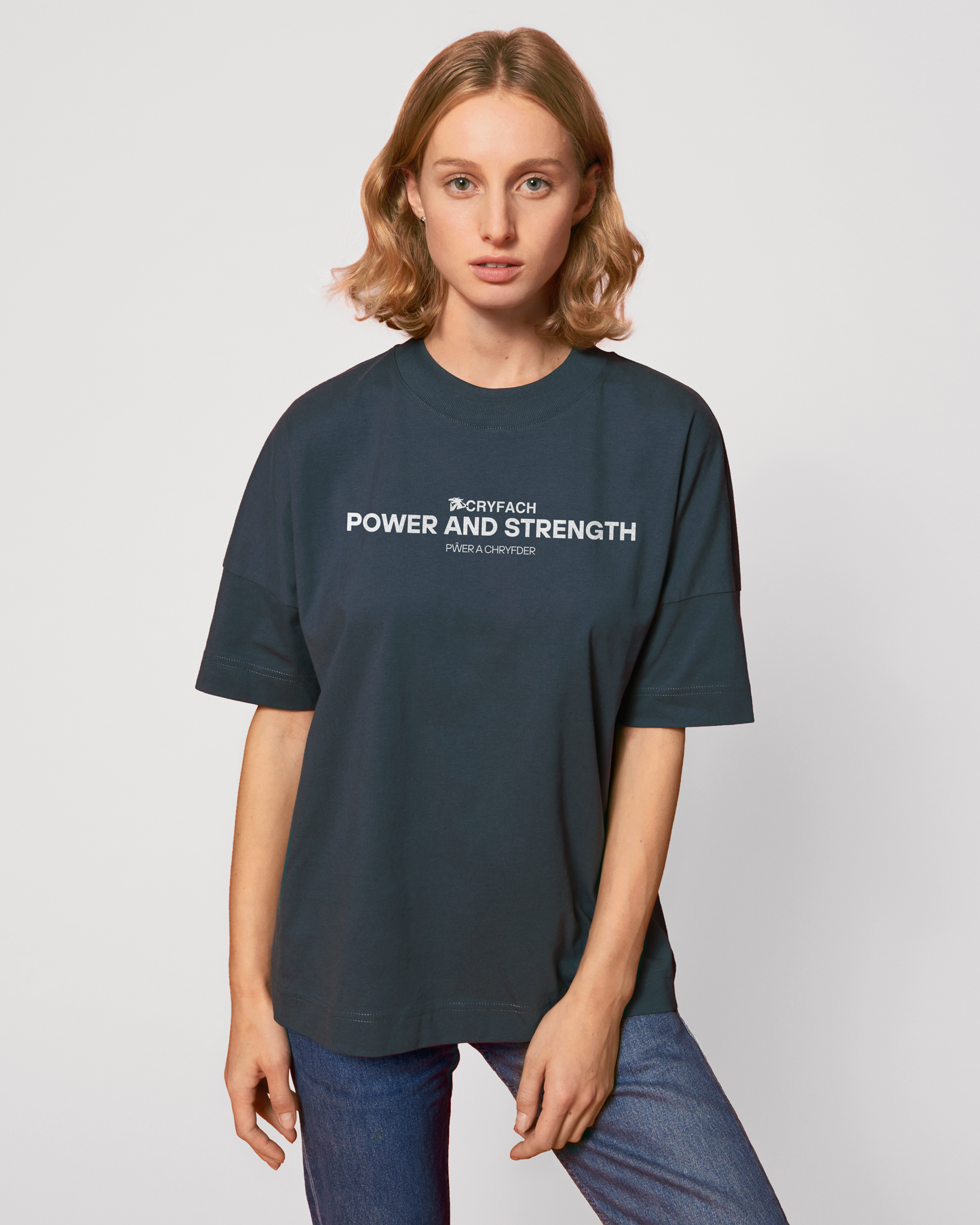 POWER AND STRENGTH OVERSIZED T SHIRT