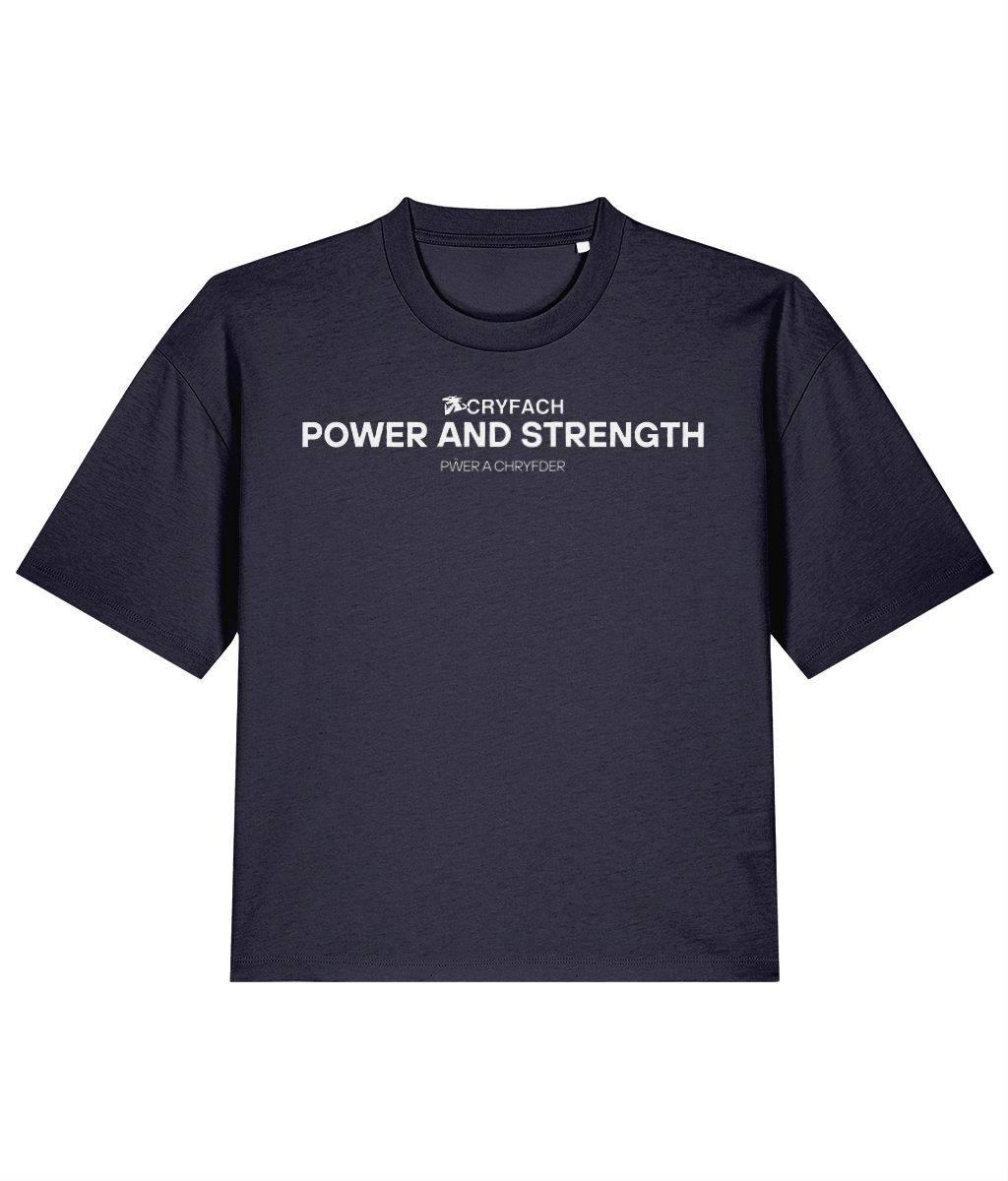 POWER AND STRENGTH BOXY T SHIRT