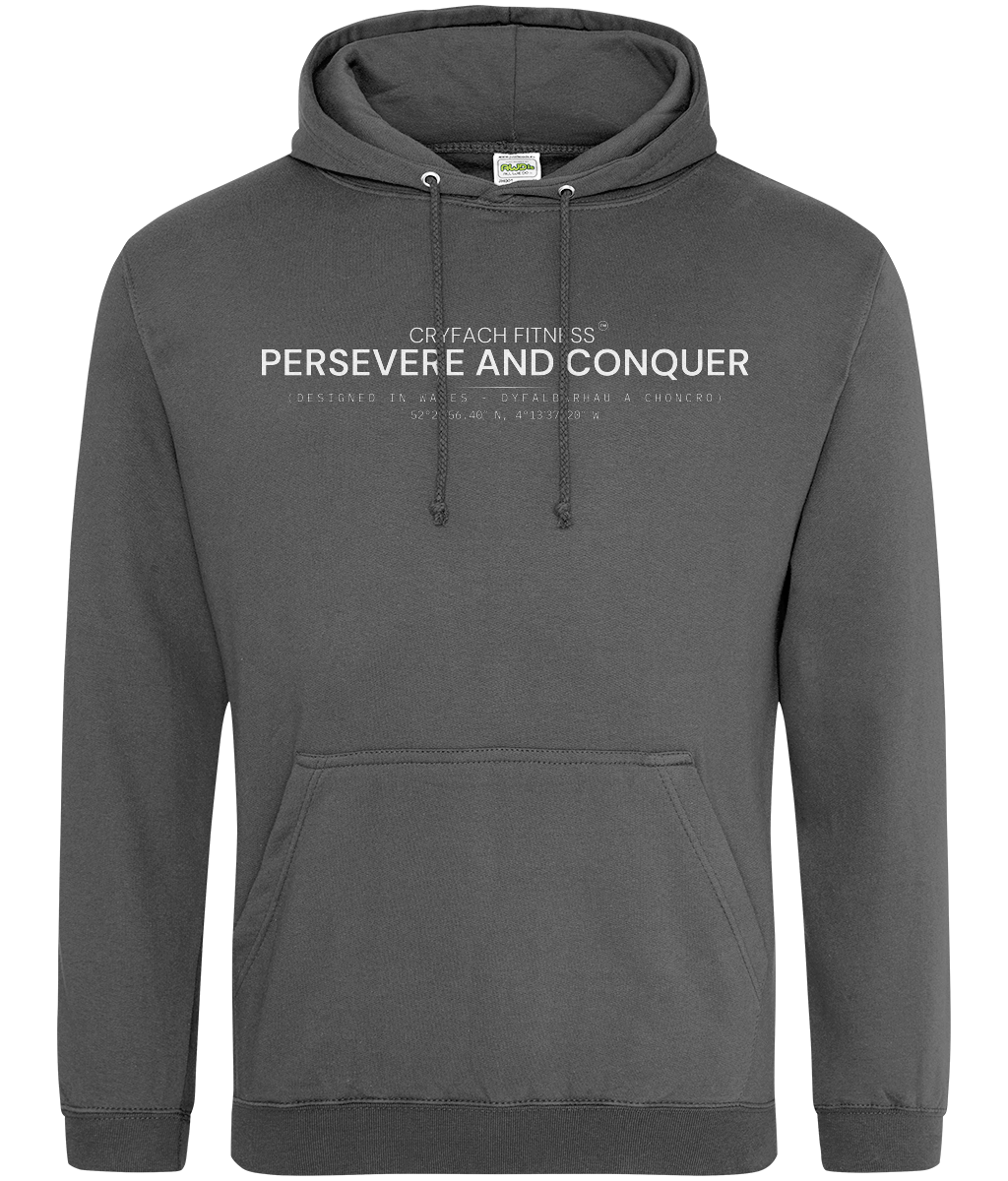 PERSEVERE AND CONQUER ESSENTIAL HOODIE